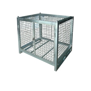 Metal Storage Box Customized Foldable Stackable Lockable Storage Metal Wire Mesh Box/Container