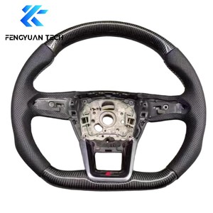 Volante in Fibra di Carbonio Forgiata <span class=keywords><strong>e</strong></span> Pelle Personalizzato per <span class=keywords><strong>Audi</strong></span> A1 A3 A4 A5 A6 A7 RS R8 RS3 C7 Q5 Q7 S3 S5 8V B8 B9 S4 Q3 Q8 TT - Product Image 4