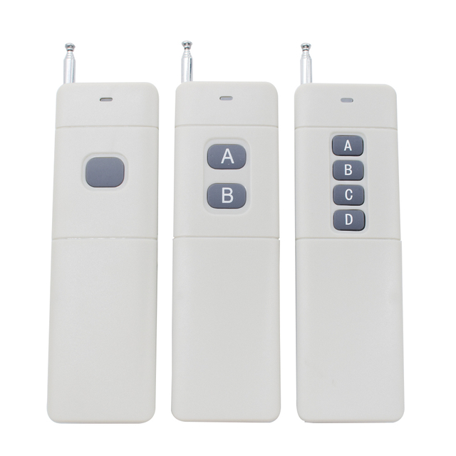 Large Button With Power Switch 1/2/4 Button Long Distance Wireless 433mhz Remote Control Transmitter Learning Type SMG-033B