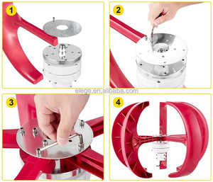 Elege 800w all'ingrosso lanterna rossa tipo piccolo verticale turbina eolica magnete generatore <span class=keywords><strong>Mini</strong></span> mulino a vento generatore - Product Image 6