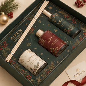 Aikun Red Wooden Drawer Box Assorted Jar Custom Packaging Bulk Order Scented <b>Candle</b> Fragrance <b>Gift</b> <b>Set</b> for Christmas Gifting - Product Image 4