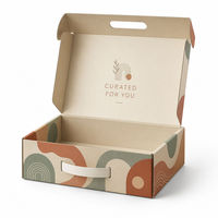 Boîte pliable ondulée à thème alimentaire tendance, écologique et recyclable