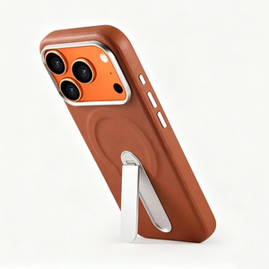 Funda Magnética de Cuero PU para Teléfono Celular, Compatible con iPhone 18 17 16 15 14 13 Pro Max, con Protección de 360 Grados °   Soporte de metal para teléfono con cubierta a prueba de golpes - Product Image 4