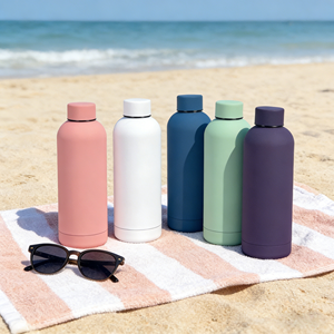 Botella de <span class=keywords><strong>Agua</strong></span> de Acero Inoxidable con Recubrimiento de Goma de 500 ml, a Prueba de Fugas, Termo, Múltiples Colores, Venta al por Mayor, Logotipo Personalizado, Pedido al por Mayor - Product Image 1