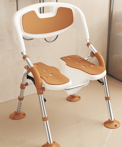 Silla de baño retráctil ajustable en altura fácil de instalar de aluminio para ancianos y mujeres embarazadas - Product Image 5