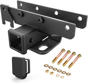 Receptor de enganche de 2 pulgadas con cubierta para <span class=keywords><strong>Jeep</strong></span> Wrangler Compatible con <span class=keywords><strong>Jeep</strong></span> Wrangler JL/JLU 2018-2024 Kit de remolque de enganche de remolque - Product Image 1