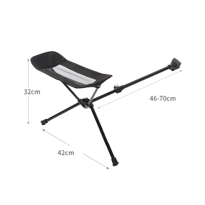 Chaise de camping pliante en aluminium avec repose-pieds télescopique pour loisirs, camping et pêche - Product Image 6