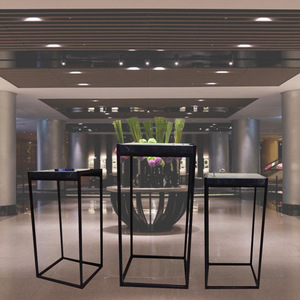 Stainless Steel Marble <b>Table</b> Rectangle Modern Minimalist <b>Decorative</b> Base For Home Entryway Floor Sculpture - Product Image 2