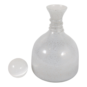 Vaso a Campana in Vetro Moderno con Accenti in Pietra e Topper in Selenite, Decorazione per Casa, Soggiorno, Camera da Letto, Vaso da Tavolo - Product Image 3