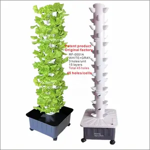 Torre de cultivo vertical aeropônica para jardim, sistema hidropônico de frutas e legumes, sistema hidropônico de hidroponia patenteado em 2024