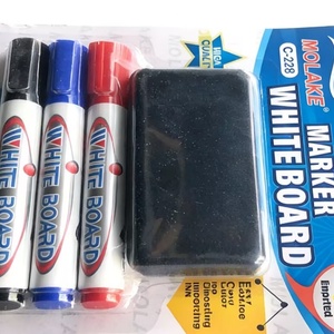 Lot de 3 marqueurs effaçables pour tableau blanc avec gomme, idéal pour l'école, le bureau et la salle de classe - Vente Flash - Product Image 3