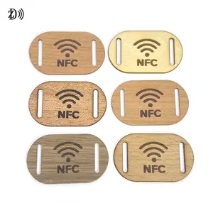 NTAG213/215/216 новый стиль браслет Rfid Деревянный Маленький NFC тканый RFID браслет для концертов фестиваля