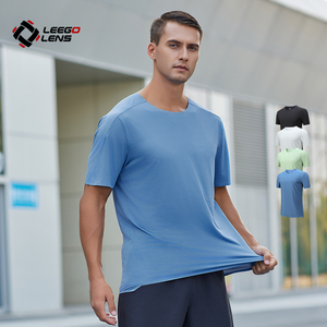 OEM Tùy Chỉnh Người Đàn Ông Của Thoáng Khí Đường May Niêm Phong Nhanh Chóng Khô Thể Thao T-Shirt Vòng Cổ Chống Trượt HEM Tập Thể Dục Chạy Phòng Tập Thể Dục Hàng Đầu - Product Image 1