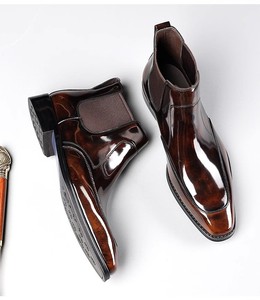 Zapatos de Vestir de Tres Piezas con Puntera Redonda, Cordones y Resistentes al Agua para Hombre, de Cuero Vacuno Liso, Punta Redonda Pequeña, Formales, de Negocios, de Cuero Genuino, Hechos a Mano - Product Image 6