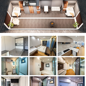 Villa Prefabbricata Personalizzata Stile Apple, Casa Capsula Integrata, Ufficio a Montaggio Rapido, <span class=keywords><strong>Hotel</strong></span> Glamping con Terrazza Panoramica - Product Image 3