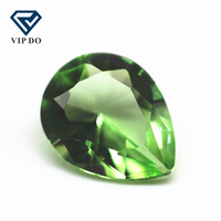 Lot de 20 bijoux en verre à facettes, formes riches en verre cristal, vert apple, vente en gros