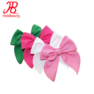 4.5 inch Linen rắn tóc Bow serged ST patricks huyền thoại Bow - Product Image 1