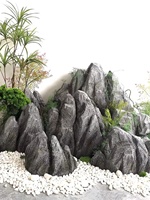 Fausse pierre d'aménagement paysager en plastique de fibre de verre, décoration artificielle de jardin de roche, grande pierre de rocaille extérieure pour l'extérieur d'hôtel