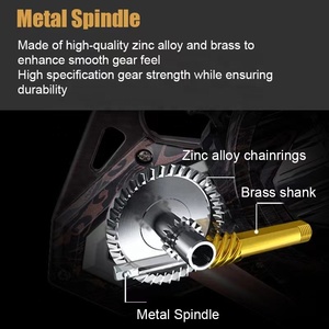 Carrete de pesca giratorio, 17 + 1BB 4,6: 1, de fundición larga, 2500-7500, totalmente de Metal, nuevo tipo - Product Image 3