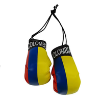 Colgante Decorativo para Auto con la Bandera de Cuba, Llavero de Boxeo, Adorno Colgante para el Espejo Retrovisor del Coche