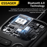 ESSAGER BT-30 BT 6.0 3.5mm Jack Aux Ses Bluetooth Kablosuz Adaptör Verici Alıcı Araba Bilgisayar Telefon TV Amfi Hoparlör için