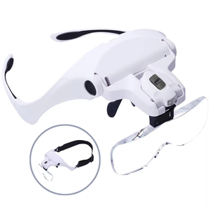 Gafas de Aumento con Luz LED en la Diadema, Herramienta de Extensión de Pestañas de Plástico para Uso Profesional en Salones de Belleza - Product Image 2