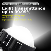 Lumière de projecteur Bi LED H4 3.0 2.5 pouces 12V 6000K universel automobile Double lentille Laser 6000K phares bi-led