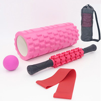 Ensemble de rouleaux en mousse de yoga Bâton de rouleau musculaire Balle de massage Arbre de massage Rouleau Pilates Ensemble de fitness