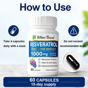 Capsule di Resveratrolo J51, Antiossidante, Elimina i Radicali Liberi, Anti-Invecchiamento, Cura della Pelle e delle Vene, Integratore, Disponibile in Stock, Supporto OEM - Product Image 6