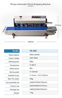 Machine de scellage continu Zhuoyu FR-900, vente directe d'usine, scelleuse de sacs en plastique, scelleuse à bande horizontale