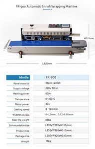 Machine de scellage continu Zhuoyu FR-900, vente directe d'usine, scelleuse de sacs en plastique, scelleuse à bande horizontale - Product Image 6