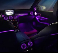 Luz Ambiental para Rejilla de Ventilación de Mercedes Benz W205, Sistema de Iluminación Interior Automático de 64 Colores, Luz Ambiental X253