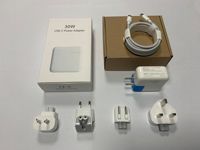 Produits les plus vendus 2025 – Chargeur rapide 30W avec câble Type-C pour ordinateur portable et téléphone, prise US/UK/AU/EU à broches interchangeables