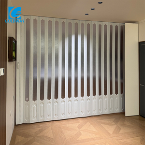 Porte coulissante pliante <span class=keywords><strong>en</strong></span> PVC, porte intérieure <span class=keywords><strong>en</strong></span> bois, verre, acrylique pour la division de l'espace domestique - Product Image 6
