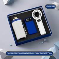 Neuerscheinung: Individuelles Logo Edelstahl Luxus Hochzeits- und Firmengeschenksets mit Kaffeetasse, Regenschirm, Mini-Ventilator, Werbeartikel fürs Büro