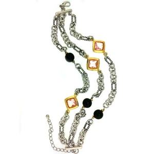 สร้อยข้อมือแฟชั่นแบบโซ่และแบบเชื่อมต่อ 3098BR - Product Image 1