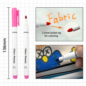Nhà Sản Xuất Tùy Chỉnh Không Độc Hại Vĩnh Viễn Vải Đánh Dấu Bút Bộ 6 <span class=keywords><strong>8</strong></span> 12 Màu Đạn Nước Dựa Mực Đánh Dấu Cho Quần Áo Giày - Product Image 3