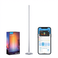 Lámpara de Pie LED Inteligente con Control por Aplicación, Sincronización de Colores, Cambio de Color para Control Remoto y Control por Cable, Ensamblaje por Empalme