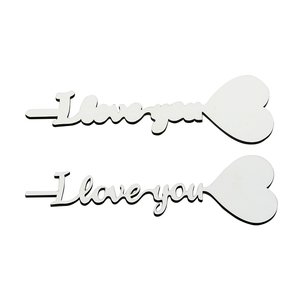 Artisanat Design personnalisé Sublimation blanc 3mm d'épaisseur motif personnalisé Mr & Mrs MDF coeur pour la décoration de mariage - Product Image 4