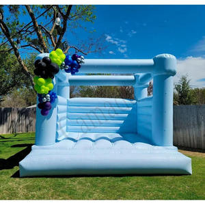 บ้านปราสาทกระโดดเด้งสำหรับเด็กวัยหัดเดินไฟปราสาทสีฟ้าบ้านแบบเด้งกำหนดเองได้ - Product Image 4