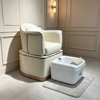 Fauteuil de manucure et pédicure haut de gamme avec bain de pieds, électrique et inclinable, pour extensions de cils, avec massage du dos