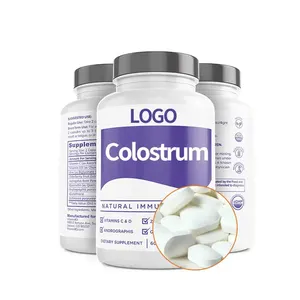 OEM تسمية خاصة كربونات الكالسيوم المكملات Lactobionate كاليفورنيا الكريات أقراص حليب اللبأ البقري