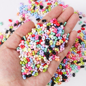 Vente en gros de perles acryliques solides et colorées pour le bricolage de bracelets en plastique faits à la main, colliers, accessoires de décoration pour bijoux - Product Image 6