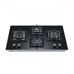 Zhongshan Nuoyi Fashion Attractive Design Hob Gas Cooktop Glass Cooker 4 Burner 4 Rings Gas Stove