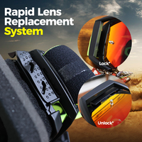 Lunettes de moto BAOLIDEN JRF002 ventilées, légères, résistantes aux chocs, système d'aération amélioré, protection UV400, réglables