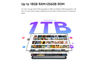 Fossibot Professional Android 14 Tablet 11 \ "2K Pantalla táctil capacitiva Octa Core 7000mAh Batería 256GB USB 6GB 3G 4GBusiness