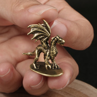 Petites décorations en laiton en forme de dinosaure, statue de pterosaure, dragon de simulation, décorations de bureau anciennes et antiques pour offrir en cadeau.