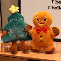 Figurines en peluche de Noël : Bonhomme en pain d'épices, Père Noël, Arbre de Noël, Renne, Bonhomme de neige – Décoration d'intérieur, Coussin, Jouet