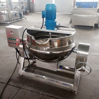 Bouilloire électrique à vapeur industriel, avec 3 vestes et agitateur, pour la cuisson, de gaz et électrique, 58l 100L 300L 500L