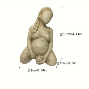 Statua in Resina Meiyu, Scultura in Argilla, Ornamento Madre che Cura il Bambino, Articolo per la Gravidanza, Decorazione d'Interni, Arredamento Casa - Product Image 6